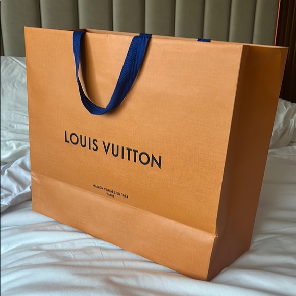 Louis Vuitton Handbags - Louis Vuitton Tangerine Bag with Navy Handles